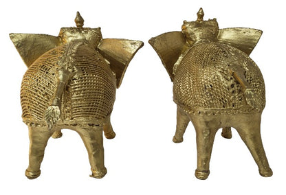 Dhokra Elephant Pair: A Unique Home Décor