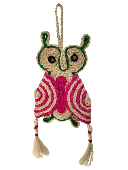 Bring a Hint of the Outdoors to Your Home with the Mukherjee Handicrafts 34cm x 14cm Jute Owl Wall Hanging