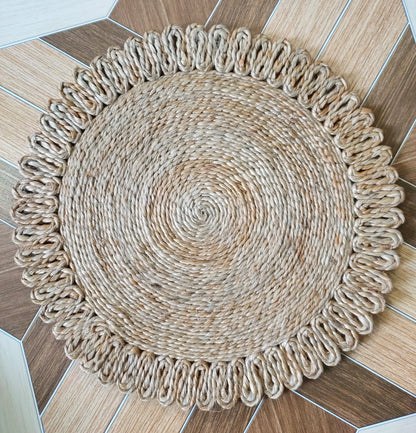 Add a Touch of Handicraft to Your Home with Mukherjee Handicrafts Jute Door Mat (38 cm X 38 cm)