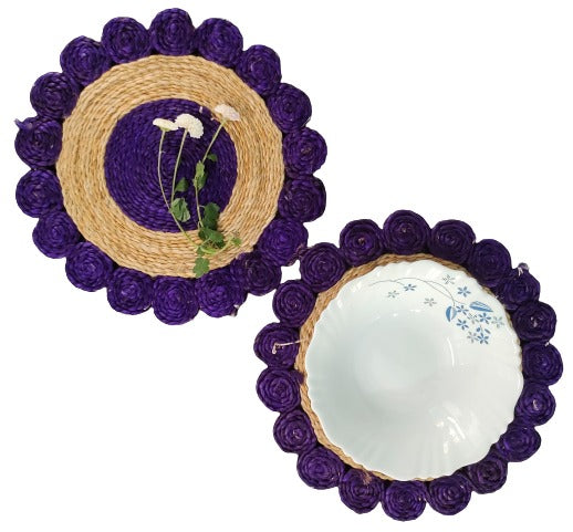 Add a Natural Touch to Your Dining with Mukherjee Handicrafts Jute Table Mats (Set of 2, 10 Inch)