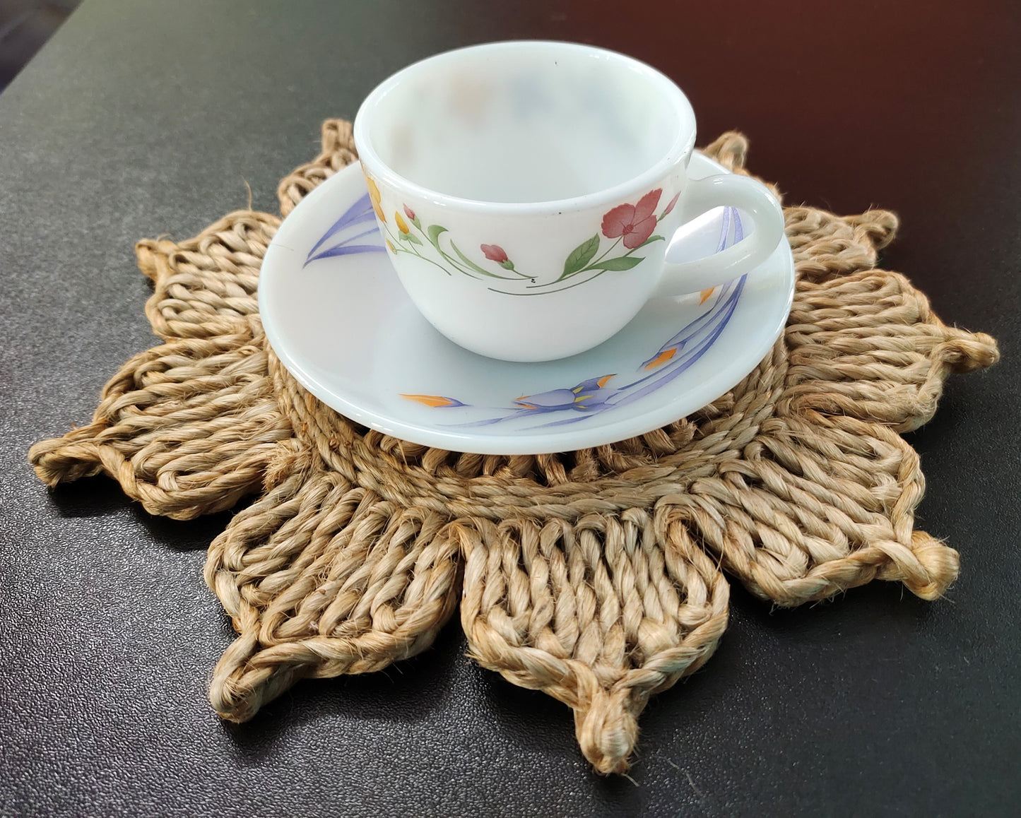 Protect Your Furniture with These Durable Jute Coasters from Mukherjee Handicrafts (Set of 2, 8 inch)