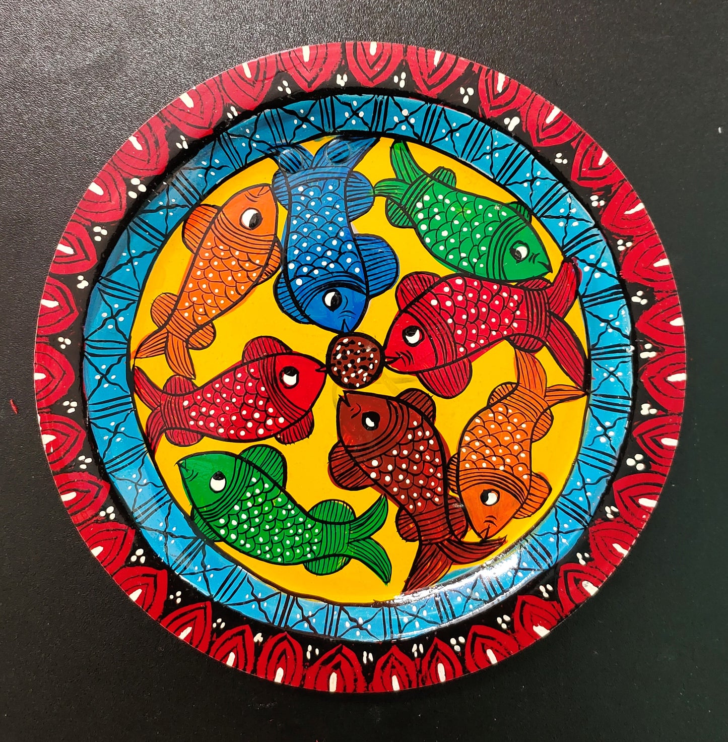 Authentic Pattachitra Craft Wall Decor on Aluminium Plate - Mukherjee Handicrafts