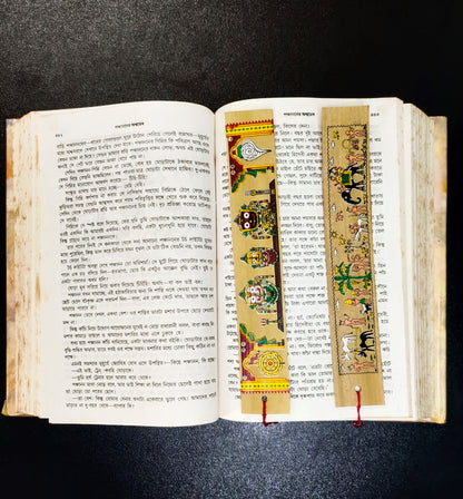 Patachitra Bookmark - Traditional Indian Artwork for Books and Journals