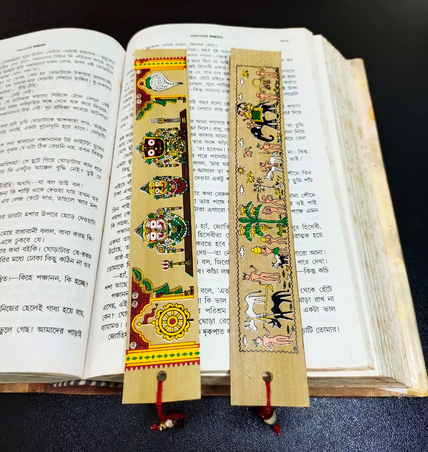 Patachitra Bookmark - Traditional Indian Artwork for Books and Journals