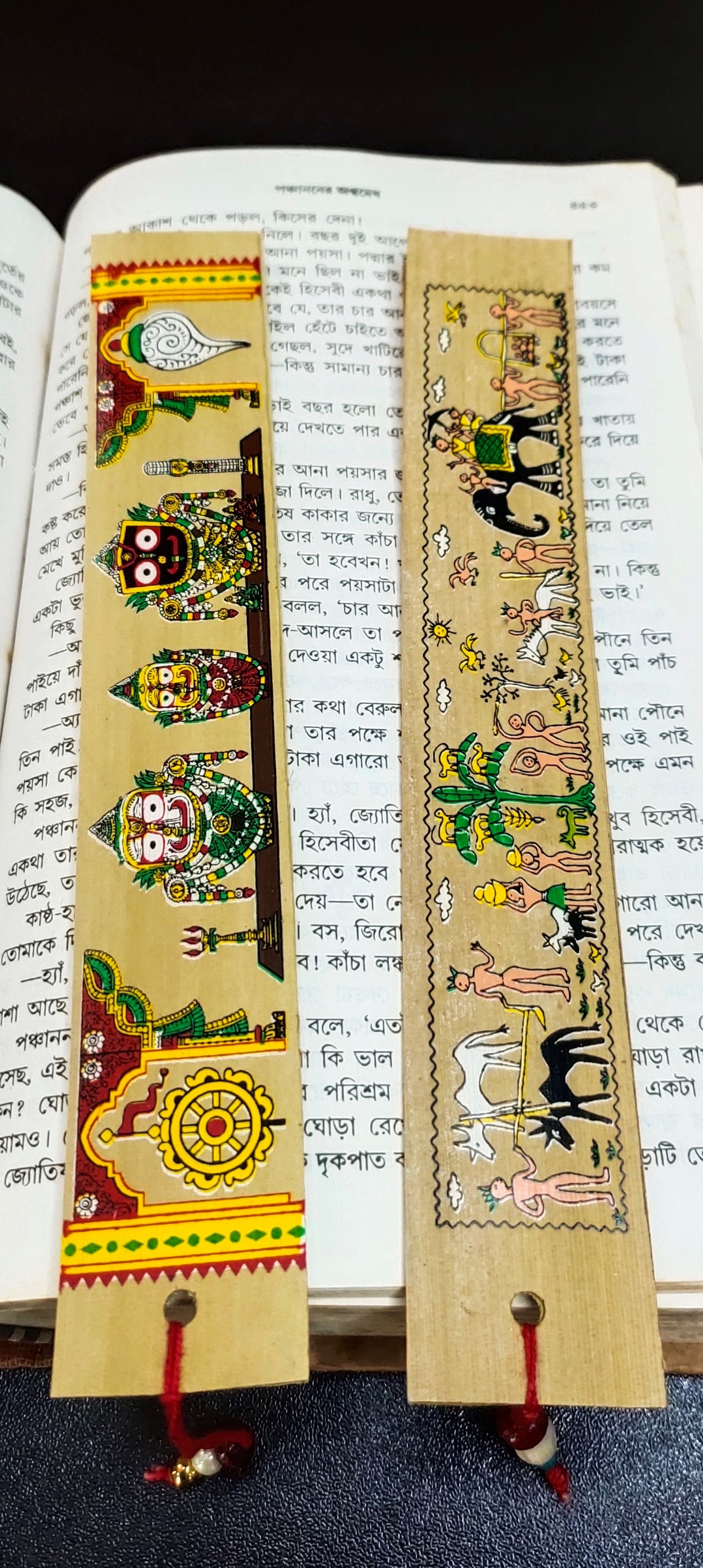 Patachitra Bookmark - Traditional Indian Artwork for Books and Journals