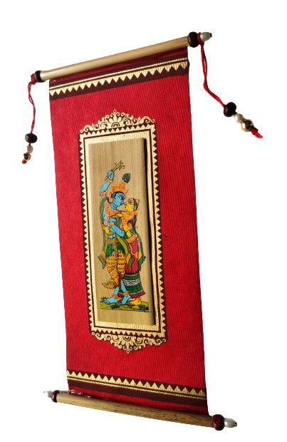 Handpainted Patachitra Envelope cum Wall Hanging - Traditional Indian Folk Art by Mukherjee Handicrafts  INR₹29900