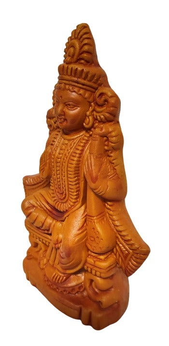 Divine Terracotta Saraswati Mata Murti - Handcrafted Indian Art by Mukherjee Handicrafts