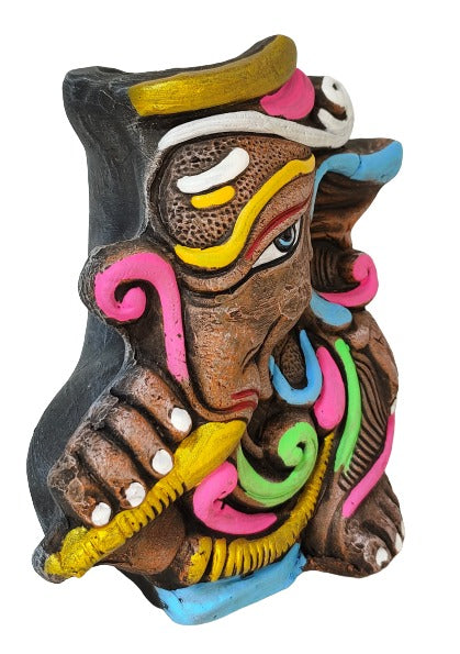 Organize with Style: Handcrafted Terracotta Ganesha Shape Pen Stand by Mukherjee Handicrafts for Your Desk