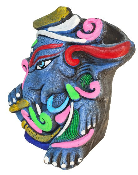 Bring Home Blessings: Terracotta Ganesha Pen Stand by Mukherjee Handicrafts for a Divine Work Space