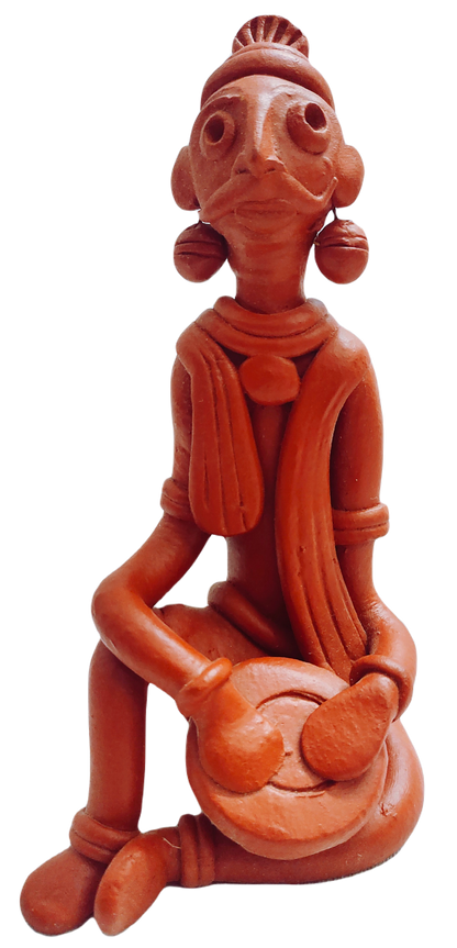 Terracotta Adivashi Showpiece for Home Decoration,