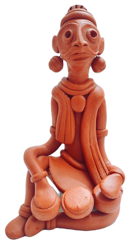 Terracotta Adivashi Showpiece for Home Decoration.,