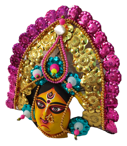 Mukherjee Handicrafts| Devi Durga Chhau Mask – Design | Handmade Durga Ma,. | Decorative Showpiece & Wall Hanging,
