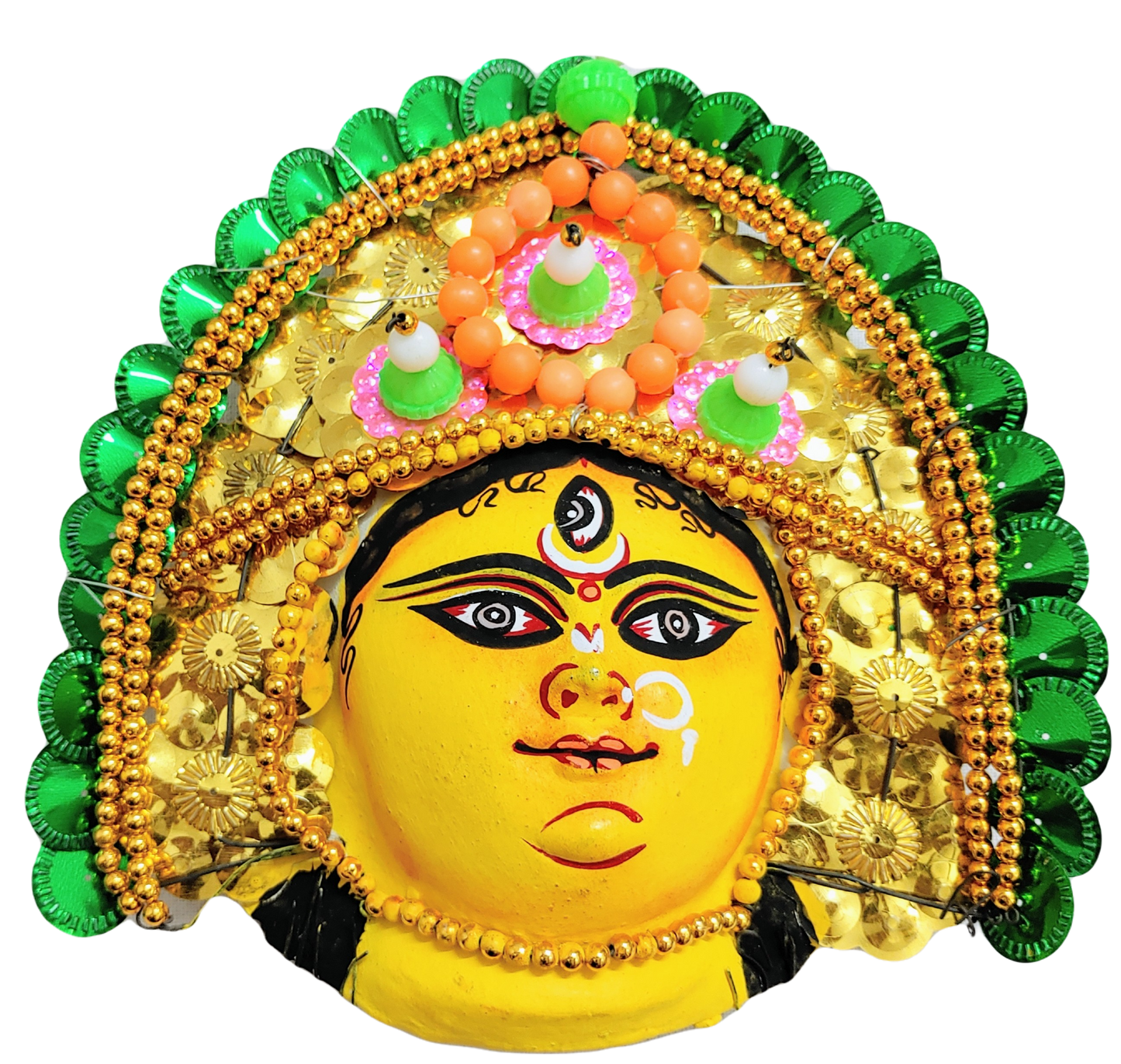 Devi Durga Chhau Mask – Design | Handmade Product | Decorative Showpiece & Wall Hanging.,