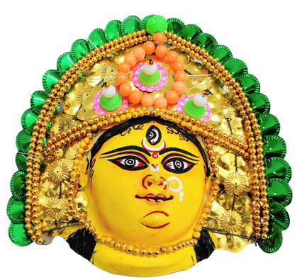 Devi Durga Chhau Mask – Design | Handmade Product | Decorative Showpiece & Wall Hanging.,