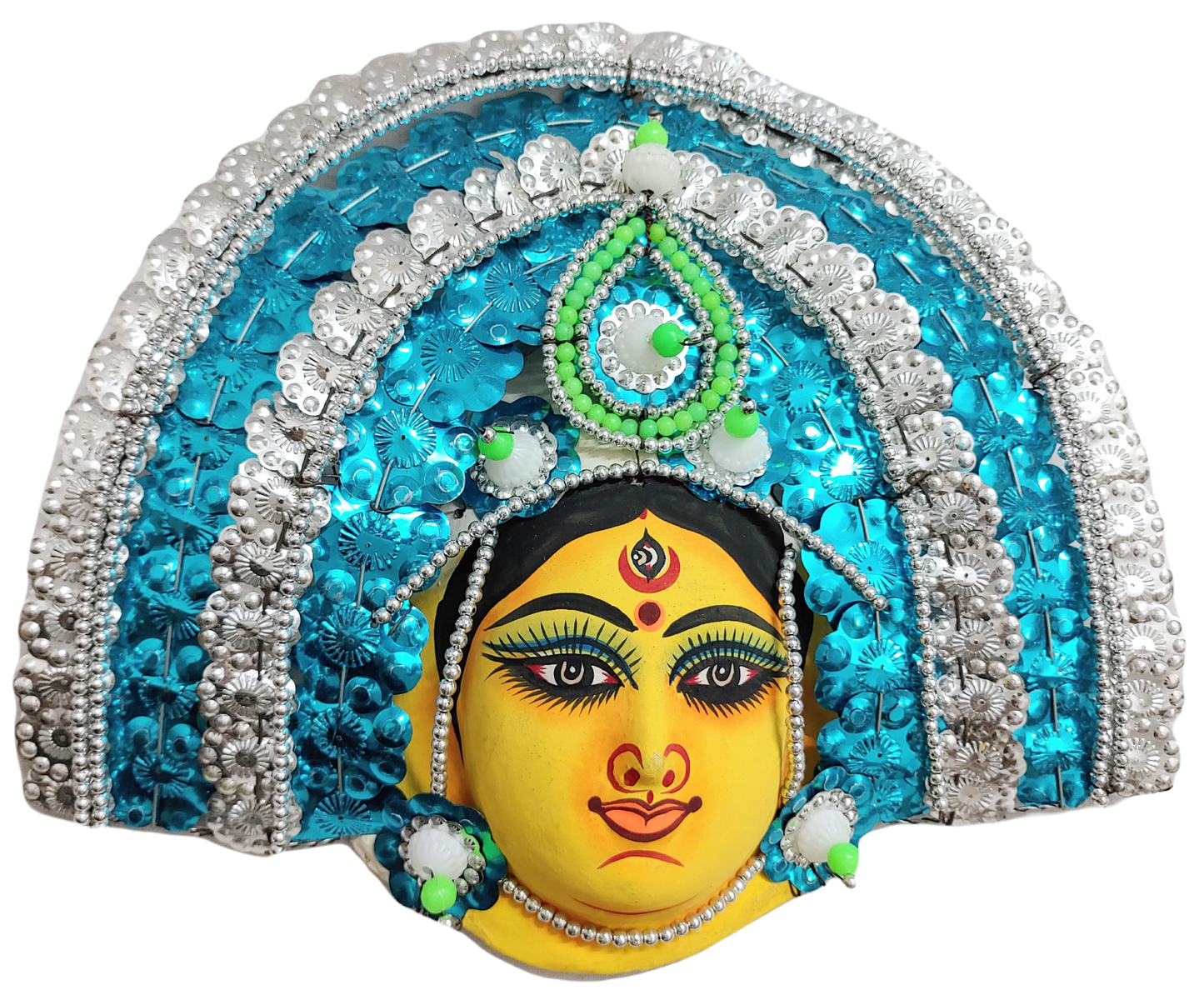Mukherjee Handicrafts| Devi Durga Chhau Mask – Design | Handmade Product | Decorative Showpiece & Wall Hanging, Large